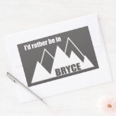 Sticker Rectangulaire Je préfère être à Bryce Canyon Mountain (Enveloppe)