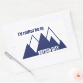 Sticker Rectangulaire Je préfère être à Bryson City Mountain (Enveloppe)