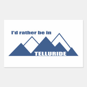 Sticker Rectangulaire Je préfère être à Telluride Mountain