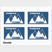 Sticker Rectangulaire Je préfère être à Telluride Mountain (Feuille)