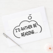 Sticker Rectangulaire Je préfère lire (Enveloppe)