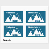Sticker Rectangulaire Je préférerais être à Bled Slovénie Mountain (Feuille)
