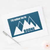 Sticker Rectangulaire Je préférerais être à Boone North Carolina Mountai (Enveloppe)