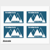Sticker Rectangulaire Je Préférerais Être À Bozeman Montana Mountain (Feuille)