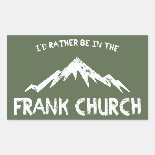 Sticker Rectangulaire Je Préférerais Être Dans L'Église Frank (Devant)