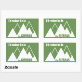 Sticker Rectangulaire Je Préférerais Être Dans Les Sierras (Feuille)
