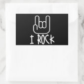 Sticker Rectangulaire Je Rock ! (Sac)