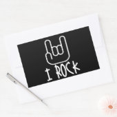 Sticker Rectangulaire Je Rock ! (Enveloppe)
