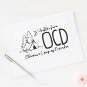 Sticker Rectangulaire Je Souffre De L'OCD - Trouble De Camping Obsession (Enveloppe)