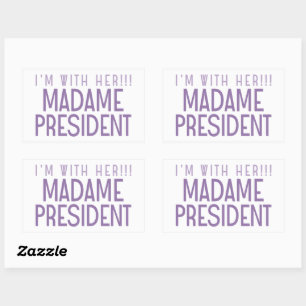 STICKER RECTANGULAIRE JE SUIS AVEC ELLE ! !