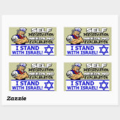 Sticker Rectangulaire Je Suis Avec Israël ! (Feuille)