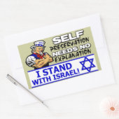 Sticker Rectangulaire Je Suis Avec Israël ! (Enveloppe)