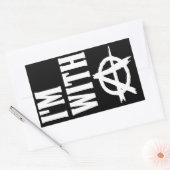 Sticker Rectangulaire Je suis avec l'anarchie (Enveloppe)