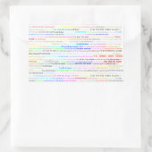 Sticker Rectangulaire Je suis avec l'autocollant Rectangle de conception (Sac)