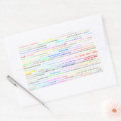 Sticker Rectangulaire Je suis avec l'autocollant Rectangle de conception (Enveloppe)