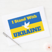 Sticker Rectangulaire Je suis avec l'autocollant Ukraine (Enveloppe)