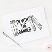Sticker Rectangulaire Je suis avec l'interdiction (Enveloppe)