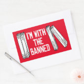 Sticker Rectangulaire Je suis avec l'interdiction (Enveloppe)