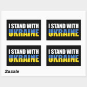 Sticker Rectangulaire Je Suis Avec L'Ukraine (Feuille)