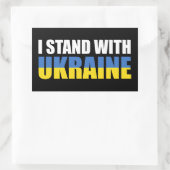 Sticker Rectangulaire Je Suis Avec L'Ukraine (Sac)