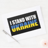 Sticker Rectangulaire Je Suis Avec L'Ukraine (Enveloppe)