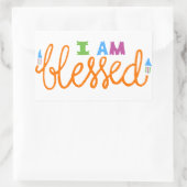 Sticker Rectangulaire Je Suis Béni (Typographie Originale) (Sac)