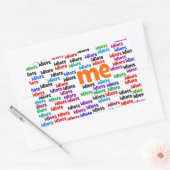 Sticker Rectangulaire Je suis complètement entouré par un groupe d'Idiot (Enveloppe)