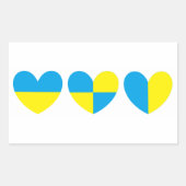 Sticker Rectangulaire Je Suis Du Coeur De L'Ukraine (Devant)