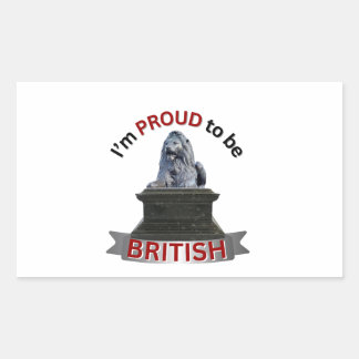 Sticker Rectangulaire Je suis fier d'être britannique