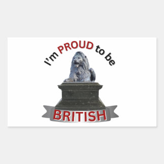 Sticker Rectangulaire Je suis fier d'être britannique
