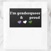 Sticker Rectangulaire Je suis gay et fier (Sac)
