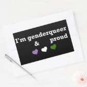 Sticker Rectangulaire Je suis gay et fier (Enveloppe)