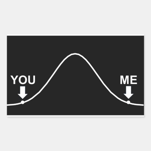 Sticker Rectangulaire Je suis intelligente (Devant)