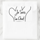 Sticker Rectangulaire Je Suis Le Chef (Sac)