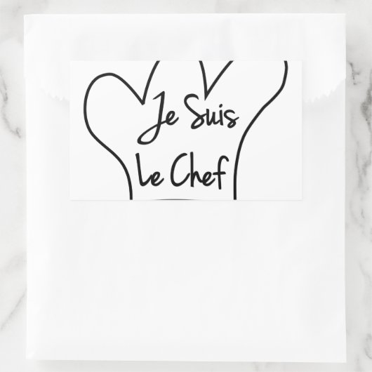 Sticker Rectangulaire Je Suis Le Chef (Sac)