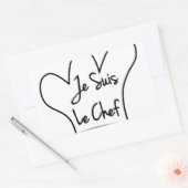 Sticker Rectangulaire Je Suis Le Chef (Enveloppe)