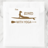 Sticker Rectangulaire Je suis le conseil d'administration avec le yoga (Sac)