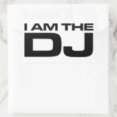 Sticker Rectangulaire Je Suis Le DJ (Sac)