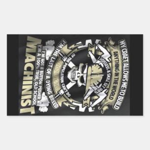 Sticker Rectangulaire Je suis Machiniste