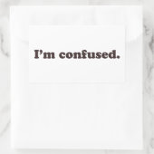 Sticker Rectangulaire Je suis perplexe (Sac)
