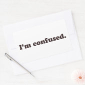 Sticker Rectangulaire Je suis perplexe (Enveloppe)