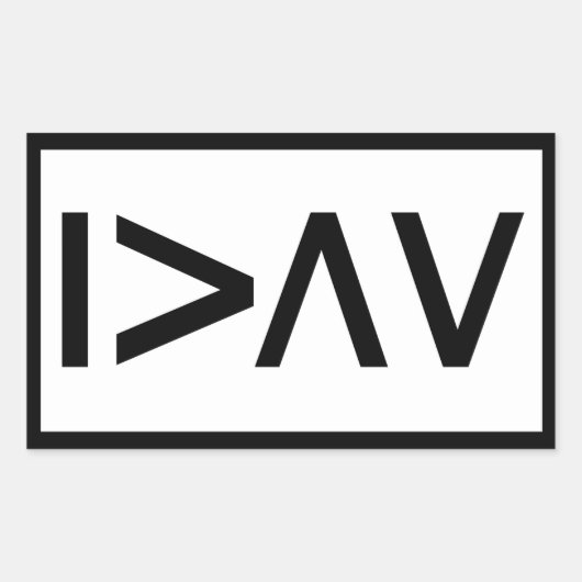 Sticker Rectangulaire Je suis plus grand que mes hauts et mes bas - rect (Devant)