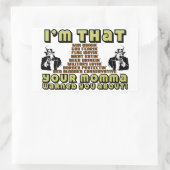 Sticker Rectangulaire Je suis si conservateur (Sac)