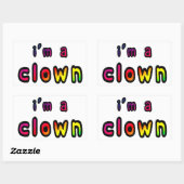 Sticker Rectangulaire Je Suis Un Clown (Feuille)