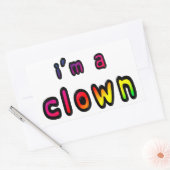 Sticker Rectangulaire Je Suis Un Clown (Enveloppe)