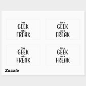 Sticker Rectangulaire Je suis un Geek pas un fou (Feuille)