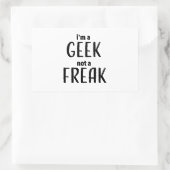 Sticker Rectangulaire Je suis un Geek pas un fou (Sac)