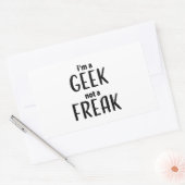 Sticker Rectangulaire Je suis un Geek pas un fou (Enveloppe)