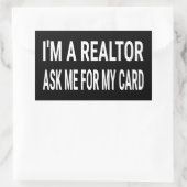 Sticker Rectangulaire Je suis un revendeur me demande ma carte (Sac)