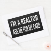 Sticker Rectangulaire Je suis un revendeur me demande ma carte (Enveloppe)